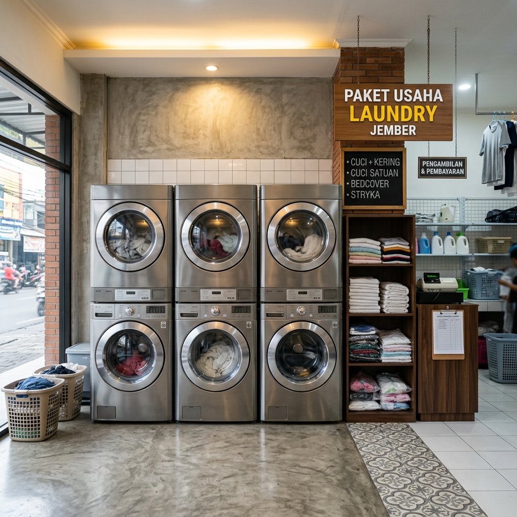 paket usaha laundry jember