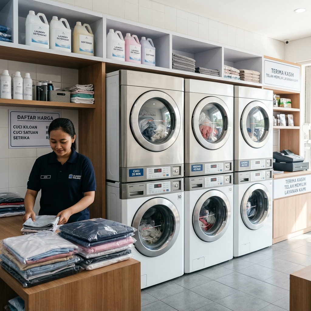 paket usaha laundry malang