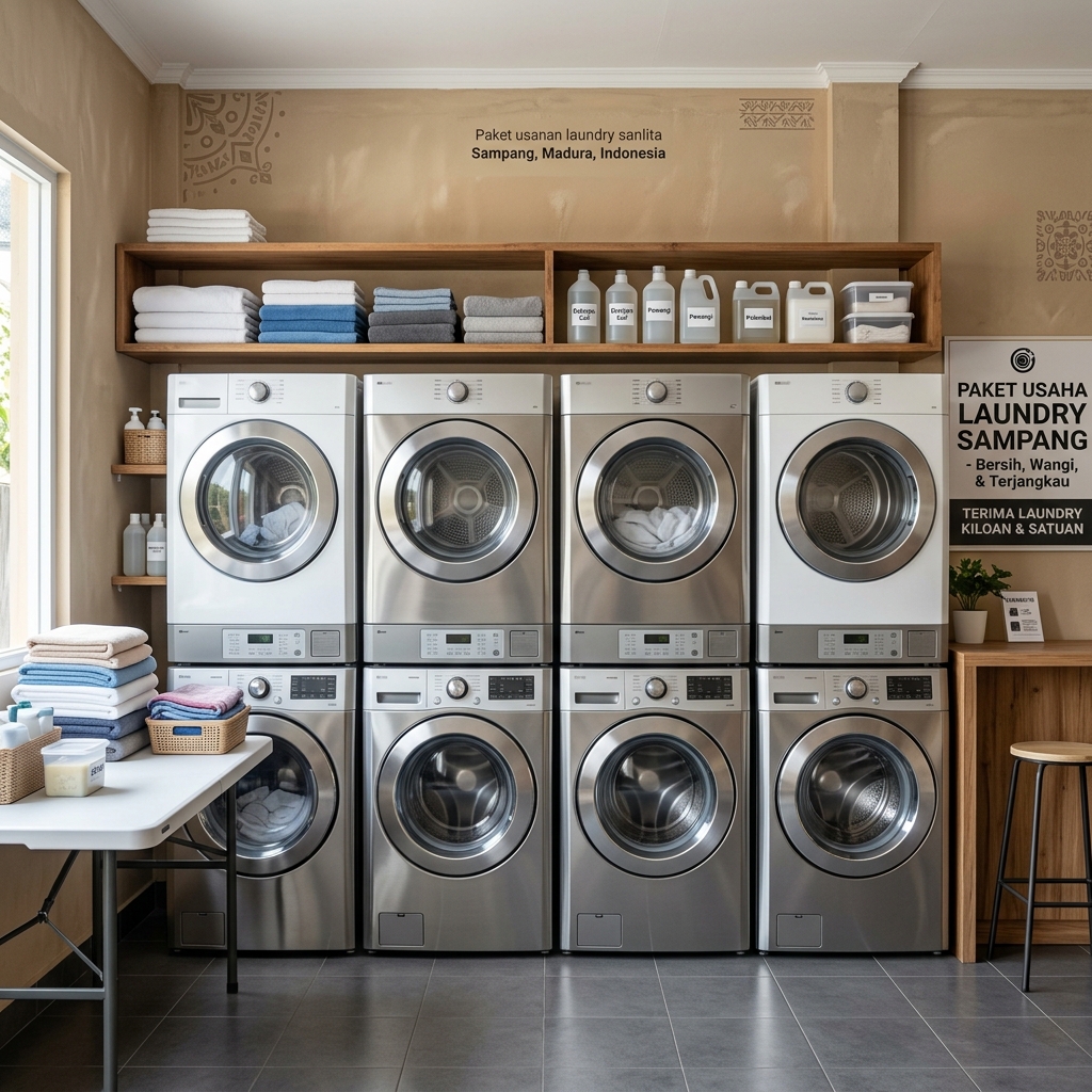 paket usaha laundry sampang
